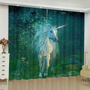3D Animal Print Curtains Take You Into The Magical